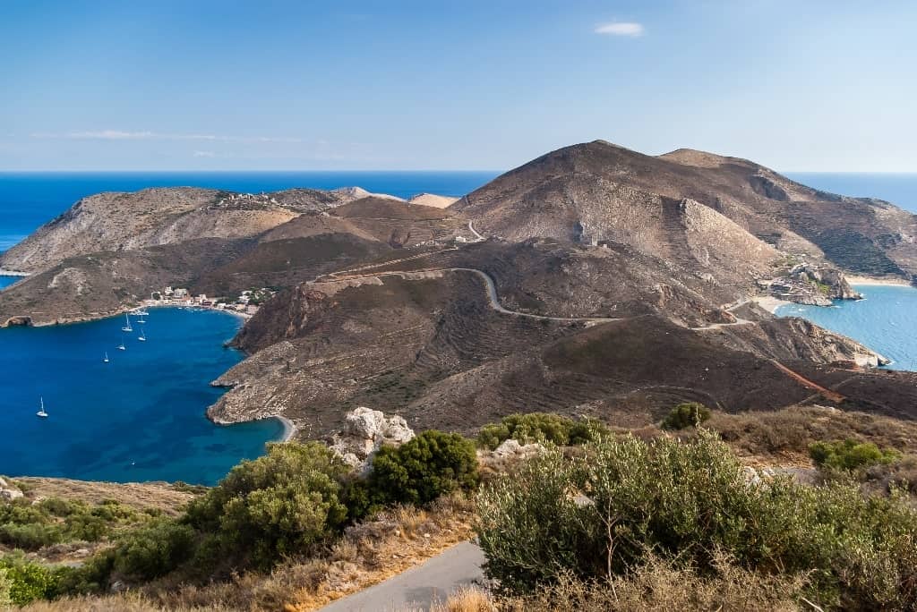 view of Cape Taenaron - The Gates of Hades in Greece